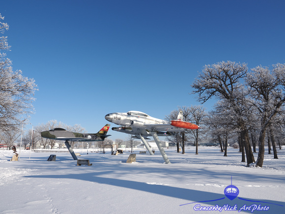 Air Force Aviation Heritage Air Park In Winter