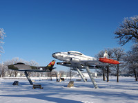 Air Force Aviation Heritage Air Park In Winter
