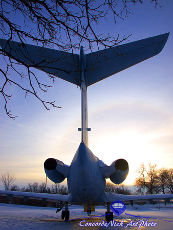 Challenger, Winter, Sunset, "Aviation Art"