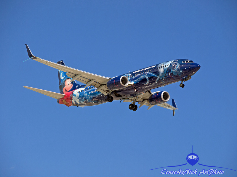WestJet Boeing B-737-800 Disney Magic Plane