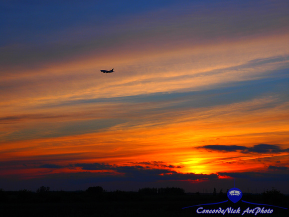 Boeing, B-737, Sunset, Skyscape, Landscape, Aviation, Aircraft, Airplane