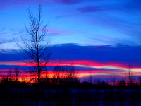 Winter, Sunset, Landscape, Nature