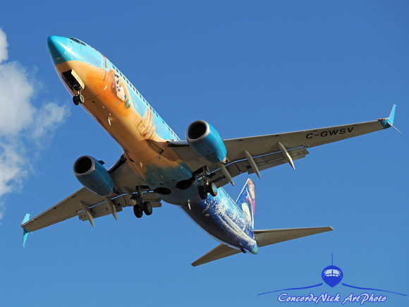 Westjet Disney Frozen Boeing B-737-800